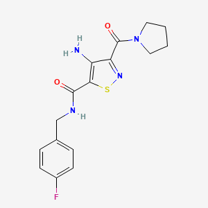 4-amino-N-(4-fluorobenzyl)-3-(pyrrolidine-1-carbonyl)isothiazole-5-carboxamide
