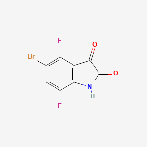 molecular formula C8H2BrF2NO2 B2863642 5-Bromo-4,7-difluoroindoline-2,3-dione CAS No. 1459253-79-2