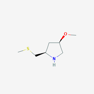 molecular formula C7H15NOS B2863644 (2R,4R)-4-Methoxy-2-(methylsulfanylmethyl)pyrrolidine CAS No. 2460739-91-5