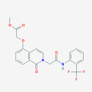 Methyl 2-[1-oxo-2-[2-oxo-2-[2-(trifluoromethyl)anilino]ethyl]isoquinolin-5-yl]oxyacetate