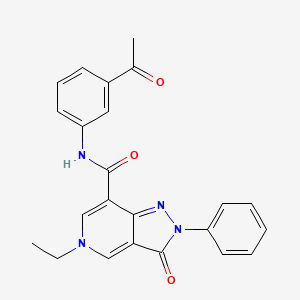 N-(3-acetylphenyl)-5-ethyl-3-oxo-2-phenyl-3,5-dihydro-2H-pyrazolo[4,3-c]pyridine-7-carboxamide