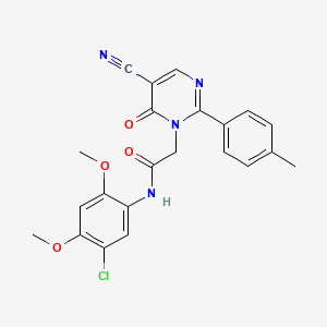 molecular formula C22H19ClN4O4 B2863658 N-(5-chloro-2,4-dimethoxyphenyl)-2-(5-cyano-6-oxo-2-(p-tolyl)pyrimidin-1(6H)-yl)acetamide CAS No. 1251568-44-1