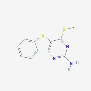 molecular formula C11H9N3S2 B286366 4-(Methylsulfanyl)[1]benzothieno[3,2-d]pyrimidin-2-ylamine 