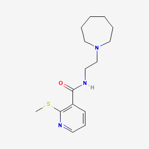 molecular formula C15H23N3OS B2863665 N-[2-(azepan-1-yl)ethyl]-2-(methylsulfanyl)pyridine-3-carboxamide CAS No. 1252352-24-1
