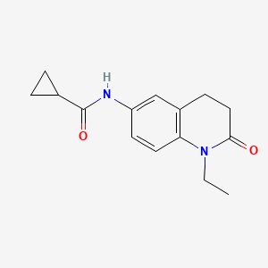 N~1~-(1-ethyl-2-oxo-1,2,3,4-tetrahydro-6-quinolinyl)-1-cyclopropanecarboxamide