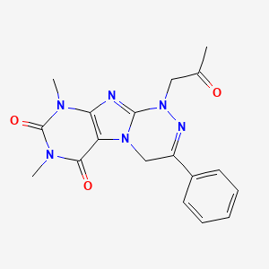 7,9-dimethyl-1-(2-oxopropyl)-3-phenyl-7,9-dihydro-[1,2,4]triazino[3,4-f]purine-6,8(1H,4H)-dione