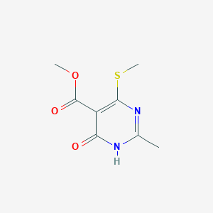 molecular formula C8H10N2O3S B286368 Methyl 4-hydroxy-2-methyl-6-(methylsulfanyl)-5-pyrimidinecarboxylate 
