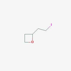 molecular formula C5H9IO B2863683 2-(2-Iodoethyl)oxetane CAS No. 1847452-78-1