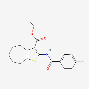 ethyl 2-(4-fluorobenzamido)-5,6,7,8-tetrahydro-4H-cyclohepta[b]thiophene-3-carboxylate