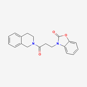 molecular formula C19H18N2O3 B2863689 3-(3-(3,4-二氢异喹啉-2(1H)-基)-3-氧代丙基)苯并[d]恶唑-2(3H)-酮 CAS No. 853751-93-6