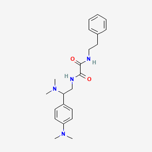 molecular formula C22H30N4O2 B2863694 N1-(2-(dimethylamino)-2-(4-(dimethylamino)phenyl)ethyl)-N2-phenethyloxalamide CAS No. 922868-29-9