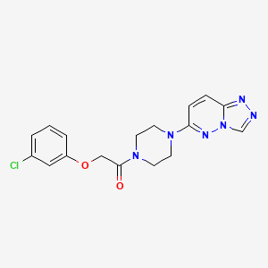 molecular formula C17H17ClN6O2 B2863697 1-(4-([1,2,4]Triazolo[4,3-b]pyridazin-6-yl)piperazin-1-yl)-2-(3-chlorophenoxy)ethanone CAS No. 1058204-67-3