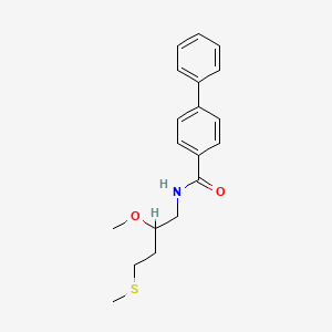 N-(2-Methoxy-4-methylsulfanylbutyl)-4-phenylbenzamide