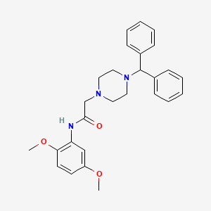 molecular formula C27H31N3O3 B2863700 N-(2,5-二甲氧基苯基)-2-(4-(二苯甲基)哌嗪基)乙酰胺 CAS No. 333775-80-7