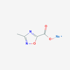 molecular formula C4H3N2NaO3 B2863701 Sodium 3-methyl-1,2,4-oxadiazole-5-carboxylate CAS No. 1909326-07-3