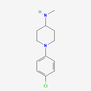 molecular formula C12H17ClN2 B2863706 1-(4-chlorophenyl)-N-methylpiperidin-4-amine CAS No. 144872-37-7