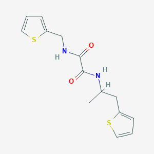 molecular formula C14H16N2O2S2 B2863708 N1-(1-(thiophen-2-yl)propan-2-yl)-N2-(thiophen-2-ylmethyl)oxalamide CAS No. 1208395-96-3