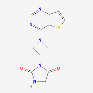 3-(1-Thieno[3,2-d]pyrimidin-4-ylazetidin-3-yl)imidazolidine-2,4-dione