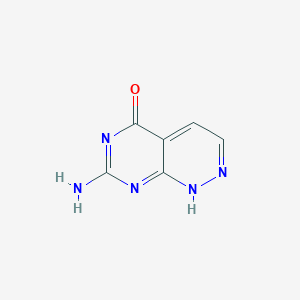 molecular formula C6H5N5O B286371 7-amino-1H-pyrimido[4,5-c]pyridazin-5-one 