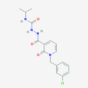 molecular formula C17H19ClN4O3 B2863719 2-(1-(3-chlorobenzyl)-2-oxo-1,2-dihydropyridine-3-carbonyl)-N-isopropylhydrazinecarboxamide CAS No. 1105225-66-8