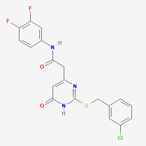 2-(2-((3-chlorobenzyl)thio)-6-oxo-1,6-dihydropyrimidin-4-yl)-N-(3,4-difluorophenyl)acetamide
