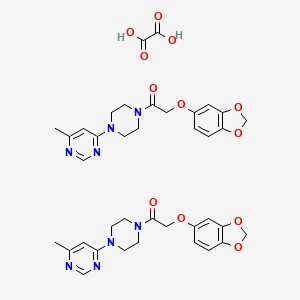 bis(2-(2H-1,3-benzodioxol-5-yloxy)-1-[4-(6-methylpyrimidin-4-yl)piperazin-1-yl]ethan-1-one); oxalic acid