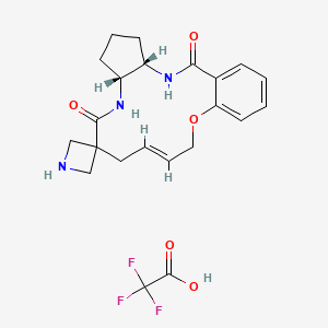 (4S,8R,13E)-Spiro[16-oxa-3,9-diazatricyclo[15.4.0.04,8]henicosa-1(21),13,17,19-tetraene-11,3'-azetidine]-2,10-dione;2,2,2-trifluoroacetic acid