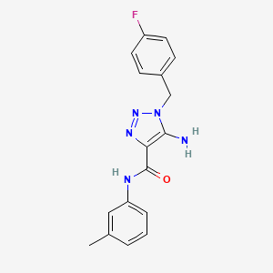 molecular formula C17H16FN5O B2863726 5-amino-1-(4-fluorobenzyl)-N-(3-methylphenyl)-1H-1,2,3-triazole-4-carboxamide CAS No. 899973-09-2