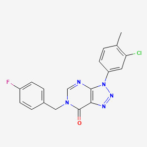 3-(3-Chloro-4-methylphenyl)-6-[(4-fluorophenyl)methyl]triazolo[4,5-d]pyrimidin-7-one