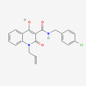 N-[(4-chlorophenyl)methyl]-4-hydroxy-2-oxo-1-prop-2-enyl-3-quinolinecarboxamide