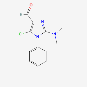 5-chloro-2-(dimethylamino)-1-(4-methylphenyl)-1H-imidazole-4-carbaldehyde