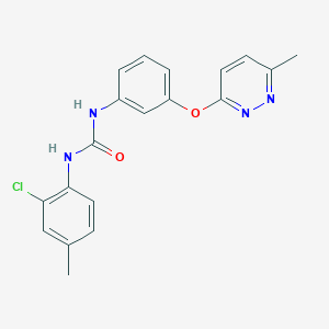 molecular formula C19H17ClN4O2 B2863760 1-(2-Chloro-4-methylphenyl)-3-(3-((6-methylpyridazin-3-yl)oxy)phenyl)urea CAS No. 1206985-19-4