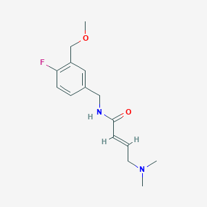 molecular formula C15H21FN2O2 B2863764 (E)-4-(Dimethylamino)-N-[[4-fluoro-3-(methoxymethyl)phenyl]methyl]but-2-enamide CAS No. 2411327-38-1