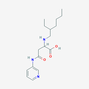molecular formula C17H27N3O3 B2863765 2-((2-Ethylhexyl)amino)-4-oxo-4-(pyridin-3-ylamino)butanoic acid CAS No. 1047681-01-5