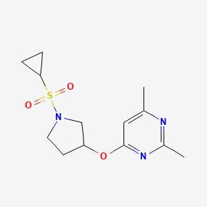 4-{[1-(Cyclopropanesulfonyl)pyrrolidin-3-yl]oxy}-2,6-dimethylpyrimidine