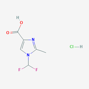 1-(Difluoromethyl)-2-methylimidazole-4-carboxylic acid;hydrochloride