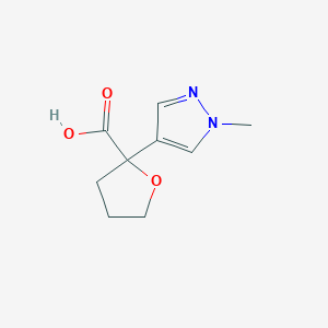 molecular formula C9H12N2O3 B2863785 2-(1-甲基-1H-吡唑-4-基)氧杂环丁烷-2-羧酸 CAS No. 2137870-47-2