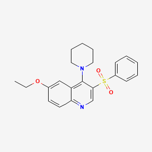 molecular formula C22H24N2O3S B2863788 6-乙氧基-3-(苯磺酰基)-4-哌啶-1-基喹啉 CAS No. 866811-83-8