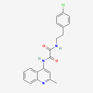 molecular formula C20H18ClN3O2 B2863789 N1-(4-chlorophenethyl)-N2-(2-methylquinolin-4-yl)oxalamide CAS No. 941895-03-0