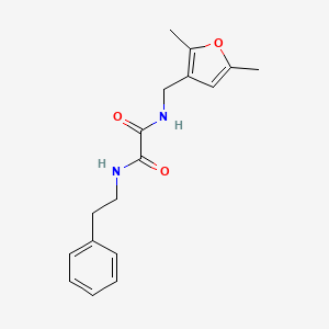 molecular formula C17H20N2O3 B2863790 N1-((2,5-dimethylfuran-3-yl)methyl)-N2-phenethyloxalamide CAS No. 1351616-57-3