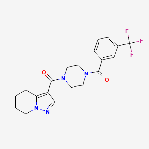 (4,5,6,7-Tetrahydropyrazolo[1,5-a]pyridin-3-yl)(4-(3-(trifluoromethyl)benzoyl)piperazin-1-yl)methanone