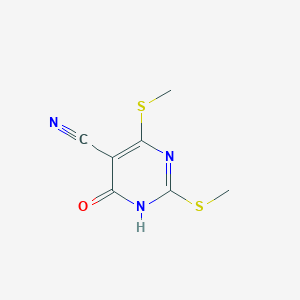 molecular formula C7H7N3OS2 B286380 2,4-Bis(methylsulfanyl)-6-oxo-1,6-dihydro-5-pyrimidinecarbonitrile 