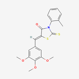 (5Z)-3-(2-methylphenyl)-2-sulfanylidene-5-[(3,4,5-trimethoxyphenyl)methylidene]-1,3-thiazolidin-4-one