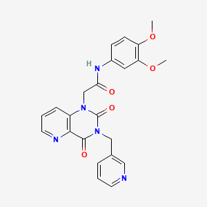 molecular formula C23H21N5O5 B2863806 N-(3,4-dimethoxyphenyl)-2-(2,4-dioxo-3-(pyridin-3-ylmethyl)-3,4-dihydropyrido[3,2-d]pyrimidin-1(2H)-yl)acetamide CAS No. 941953-05-5