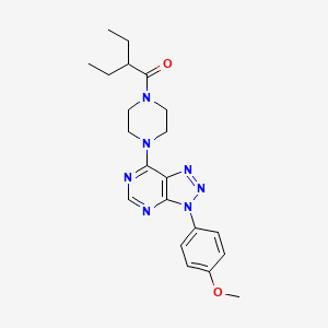 2-ethyl-1-(4-(3-(4-methoxyphenyl)-3H-[1,2,3]triazolo[4,5-d]pyrimidin-7-yl)piperazin-1-yl)butan-1-one