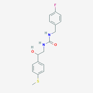 molecular formula C17H19FN2O2S B2863813 1-(4-Fluorobenzyl)-3-(2-hydroxy-2-(4-(methylthio)phenyl)ethyl)urea CAS No. 1448053-53-9