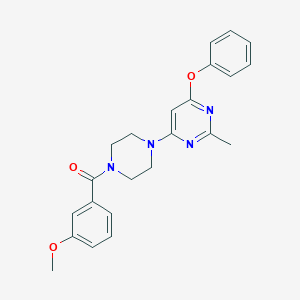 molecular formula C23H24N4O3 B2863819 (3-Methoxyphenyl)(4-(2-methyl-6-phenoxypyrimidin-4-yl)piperazin-1-yl)methanone CAS No. 941953-97-5