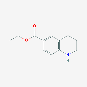 molecular formula C12H15NO2 B2863825 Ethyl 1,2,3,4-tetrahydroquinoline-6-carboxylate CAS No. 5570-85-4