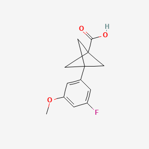 molecular formula C13H13FO3 B2863827 3-(3-Fluoro-5-methoxyphenyl)bicyclo[1.1.1]pentane-1-carboxylic acid CAS No. 2287316-59-8