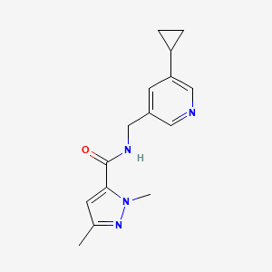 N-((5-cyclopropylpyridin-3-yl)methyl)-1,3-dimethyl-1H-pyrazole-5-carboxamide